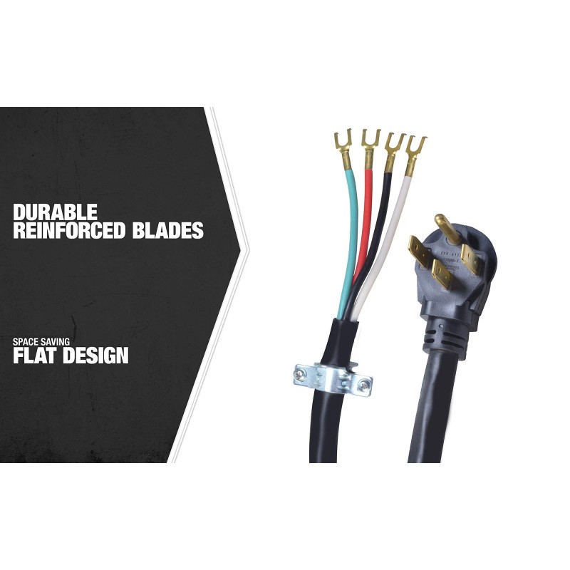 Coleman Cable Southwire 50-Amp 4-Wire Range Power Cord; 6-Foot; 6';