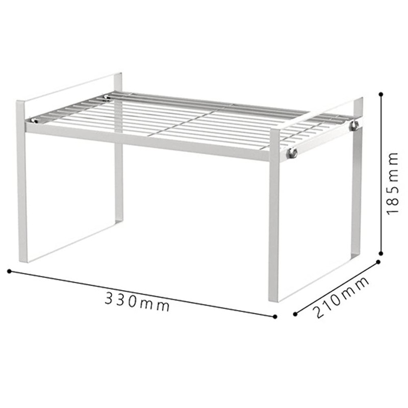 HQahnekme Kitchen Cabinet Organiser, Shelf Insert with Non-Slip Mat, Kitchen