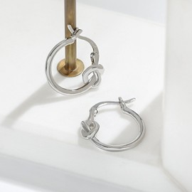 Hoop Earrings, 925 Silver Ring, Women's, Simple, Unisex, Jewelry, Earrings, Accessories, Metal Allergies, Gift, Birthday, School Entrance Ceremony