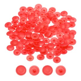 MECCANIXITY 80Pcs Screw Caps Covers 12x3mm Plastic Screw Decoration Cover Self-Tapping Waterproof Caps for Phillips Cam Fitting Head, Red