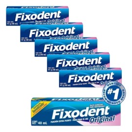 Fixodent Crema Adhesiva 40 Ml 6 Piezas Protesis Placas