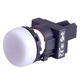 A20P-1EQ4W, 22mm LED Pilot lamp, Flush Type, 24V AC/DC, White Lens