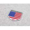Generic Car Racing Sports US USA American Flag Shield Emblem