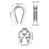 PATIKIL Wire Rope Accessory Set, 304 Stainless Steel 12 Pcs