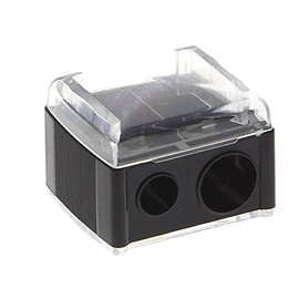 Kajal Sharpener Cosmetic Double Sharpener for All Pencil Types for Medium + Thick Makeup Pencils, Kajal, Camouflage, Square