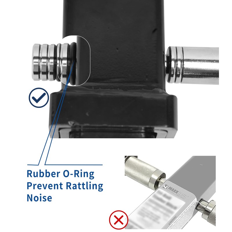 METOWARE Chrome Trailer Hitch Lock, 5/8" Dia Barbell-Style Locking Hitch