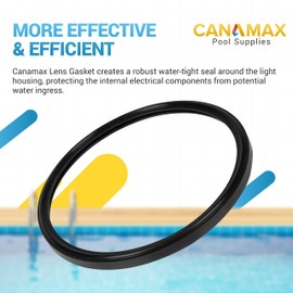 Canamax Ultra Durable Lens Gasket Compatible with Hayward SPX0540Z2 for Select Hayward Starlite Series Underwater Lights P0540, SP0541, SP0542, and SP0543