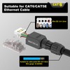 VCELINK Conectores RJ45 sin herramientas, enchufe modular Cat6 sin herramientas,