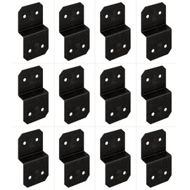 Simpson Strong-Tie APVDJT1.75-6 Outdoor Accents Avant Collection 5 in. ZMAX, Black Powder-Coated Deck Joist Tie for 1-3/4 in. Wood, 12-pack