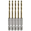 SK11 Hex Shaft Tin Iron Drill, Normal, Set of 5,