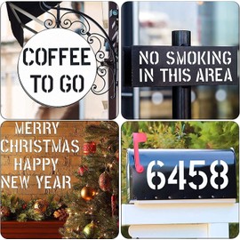 2 Inch Letter Alphabet Stencils 42 Pcs Set - Interlocking Templates for Character Combination, Perfect for Signboards, Road Signs, DIY Craft