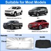 AsgenoX Large Car Sunshade Front Windshield with Safety Hammer Car