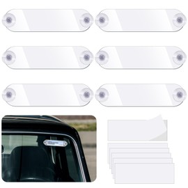 RattanView Ez Pass Holder Transponder Holder for Car Windshield Ez Pass Mounting Strips with Adhesive and Strong Suction Cups for Visor Accessories, Easy to Install and Remove(6 Pcs)