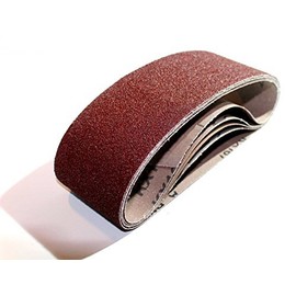 Pack of 75 Fabric Sanding Belts Mixed 75 x 457 mm for Belt Sanders - 5 Grits Each 15 x K40/60/80/120/180 / Sandpaper/Sanding Mix/Sanding Belts
