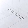 Hydroware Linear Shower Drain with Tile Insert Grate, Stainless Steel