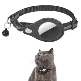 Airtag Cat Collar with Bell, Airtag Cat Collar, Cat Collars, Airtag Case, Reflective Tracker Cat Airtag Case, Airtag Collar Cat