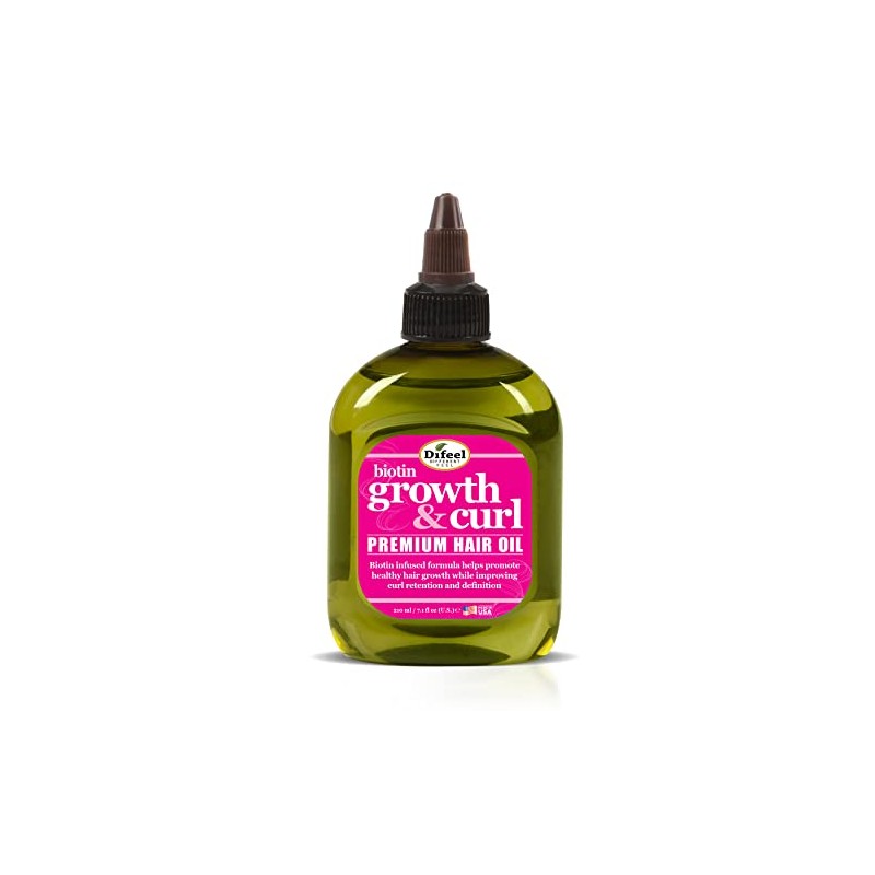 Difeel Biotin Growth & Curl Premium Hair Oil 7.1 oz.