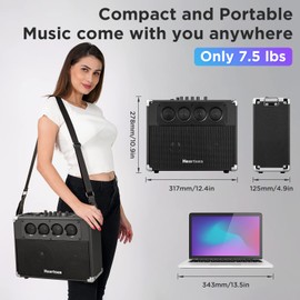 Heartsea 100W Bluetooth PA Speaker System with 2 Wireless Microphones, Portable Karaoke Machine for Adults & Kids, Voice Amplifier with TWS Pairing, 3-Way Big Sound for Home & Outdoor Party