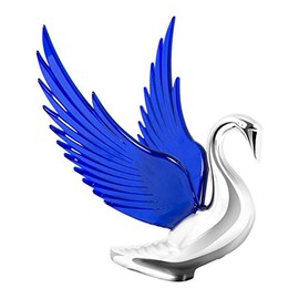 GG Grand General 48097 Blue 8.5 X 7.5 inches Chrome Bugler Hood Ornament with Windriders