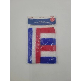 Way to Celebrate Headband And Wristbands Red, White, And Blue Patriotic USA 4th Of July Sweatband
