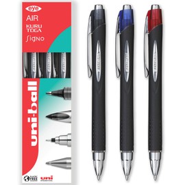 uni-ball Jetstream Retractable Rollerball Pens - SXN-210 RT - 1.0mm Nib - In Gift Box (Pack of 3, Multicolor)
