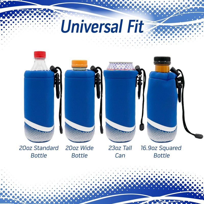 Proactive Sports Neoprene Bottle Holder with Drawstring and Bag Clip
