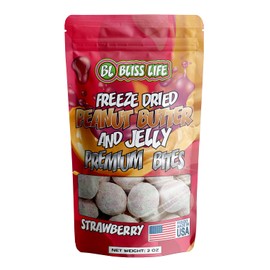 Freeze Dried PB&J Strawberry Candy Exotic new TikTok Trend Unique Novelty Snack that Melts in your Mouth 2oz
