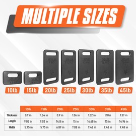 Yes4All Cast Iron Ruck Weight, Weighted Plate for Rucking, Swings, Squat, Strength Training, Fitness Workout, and Home Exercises Set 3pcs - 10LB + 20LB + 30LB