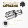 HARFINGTON 4pcs E-Torx Socket 1/4" Drive E4 External Torx Deep