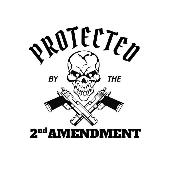 Protected by The 2nd Amendment - Skull and Cross Pisotls