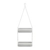Danya B. Two-Tier Hanging White Metal Trough Wall Planter