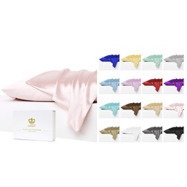 Luxor Crown Set of 2 Mulberry Silk Standard Pillowcases (Taupe)
