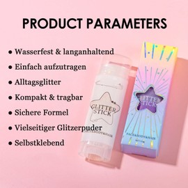 Clawrex Glitzerstifte, Chunky Body Glitter Stick, Mermaid Sequins Glitzer Gesicht, Face Sparkling Glitzer für Haare Lippen Nails Makeup, Holographic Shimmer, Body Glitter Gel für Festival Rave(Weiß)