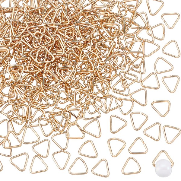 UNICRAFTALE 300Pcs 304 Stainless Steel Triangle Open Jumps Rings Real