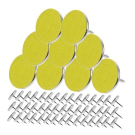 KOMBIUDA 50pcs Reflective Trail Markers Outdoor Thumb Tacks for Hiking Camping and Nighttime Navigation Easy Installation for Driveways and Parking Lots