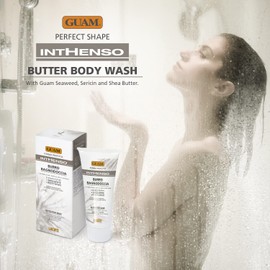 Guam, Inthenso Shower Butter with High Emollient and Regeneration Power, Cleans and Nourishes the Skin Deep Pores, with Guam Seaweed, Made in Italy, 150 ml Pack