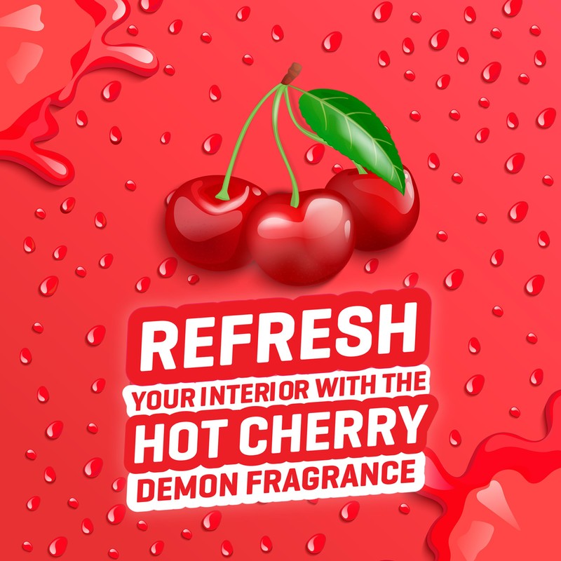 CarPlan Demon Hot Cherry Air Freshener (Pack of 1)