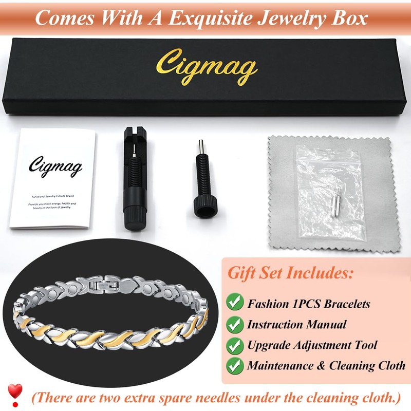 Cigmag Cigmag Magnetic Bracelets for Women, Titanium Steel Premium Ultra