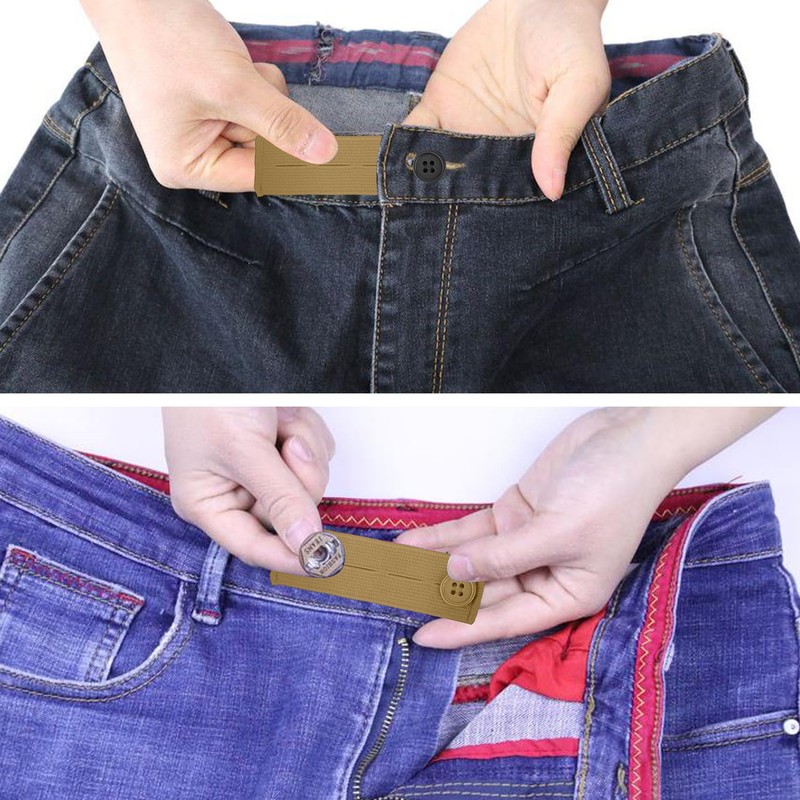 YUEBOSUL 3 Pcs Elastic Pants Button Extender, Waistband Extenders for