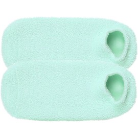 Calcetines hidratantes, calcetines para el cuidado de los pies, hidratantes, nutritivos, eliminan la sequedad agrietada, calcetines de gel reutilizables para los pies (Green)