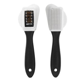 Set of 2 Suede Brushes for Shoes, Shoe Brush, Suede Brush for Cleaning and Care of Suede Boots, Nubuck and Suede (Black + White)