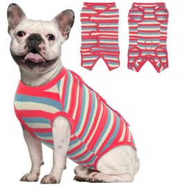 Kuoser Dog Bodysuit After Surgery, Breathable Body for Dogs / Cats Coloured Dog Bodysuit After Castration Male Female Medical Body Dog Alternative to Collar