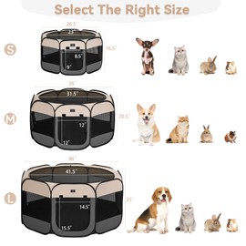 A4Pet Portable Kitten Playpen for Cats, 27" Foldable Pet Playpen for Puppy/Cat/Rabbit/Chick, with Removable Zipper Top & Mesh Panel(11”W × 7.5”H)