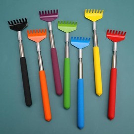 스테인레스 스틸 클로 백 스크레이퍼 텔레스코픽 개폐식 마사지 스크래처 [05 Orange] Stainless Steel Claw Back Scraper Telescopic Openable Massage Scratcher [05 Orange]
