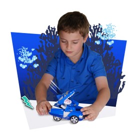 Convertimal Cars - Shark from Deluxebase. Transformer Toy Cars and Robot Racer for Kids. A cool ocean toy that is the #1 transforming car shark toy for boys and girls