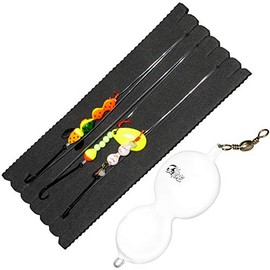 Dieter Eisele Flunder Butt Spoon 1 Spoon + 3 Leaders, Weight: 30 g, Colour: Pearl