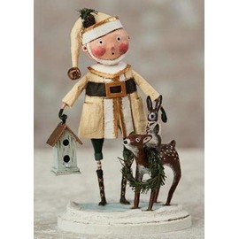 Woodland Santa Holiday Figurine by Lori Mitchell