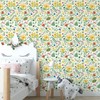 Simon&Siff Yellow Floral Peel and Stick Wallpaper, 17.3'' x 120"