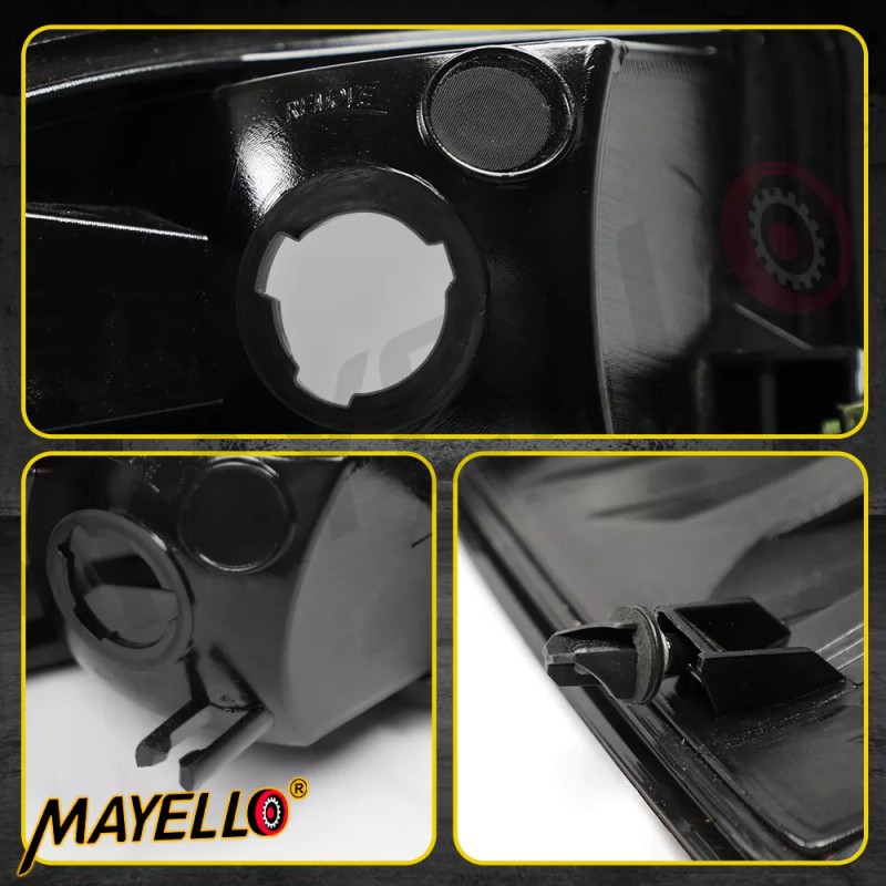 mayello Pair Clear Tail Lights Lamps For Chevy Silverado 1500