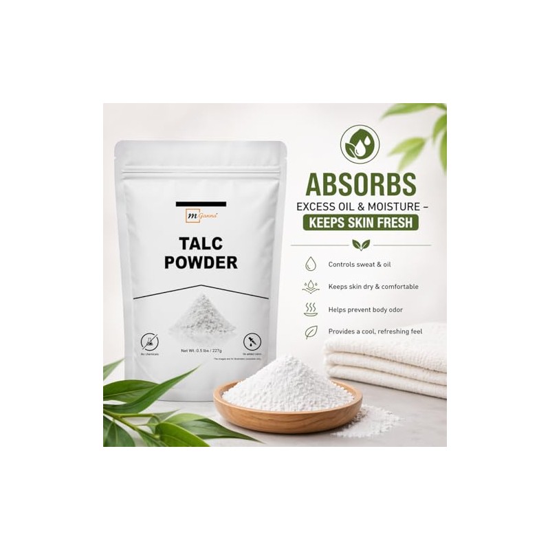 100% Natural Talc Powder 1 LBS / 454 GMS for